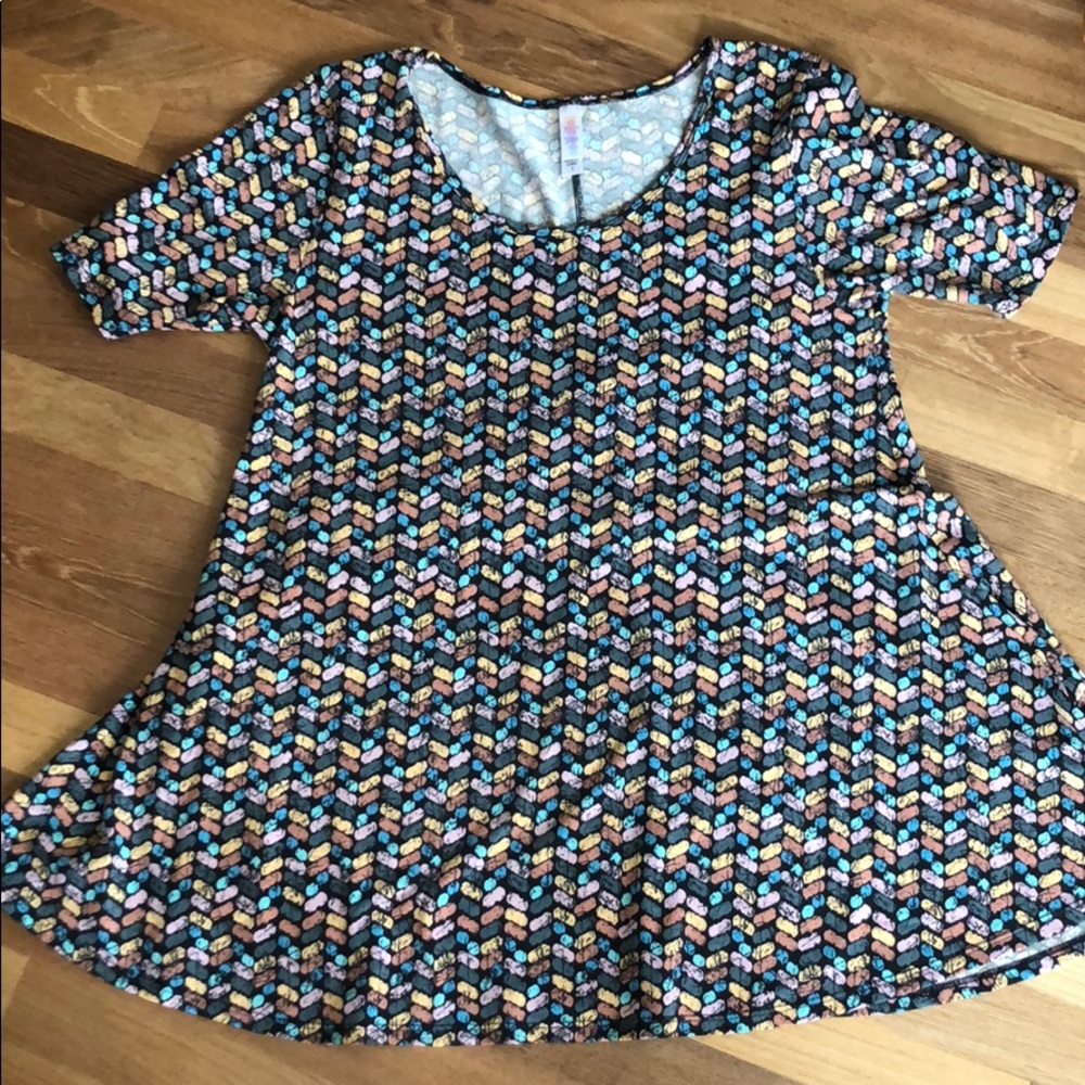 LulaRoe multi-colored Perfect Tee